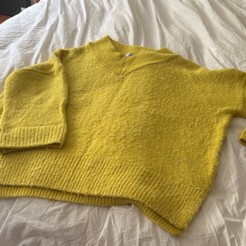 Topshop Mustard Knit Pullover
